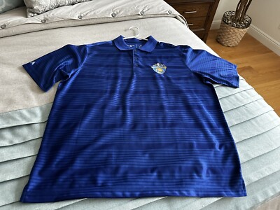 New Antigua Royal Blue Golden State Warriors 2017 Championship Polo Size  XL