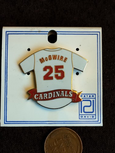 MLB St Louis Cardinals Mark McGwire #25 jersey Lapel Pin by Peter David - Picture 2 of 3