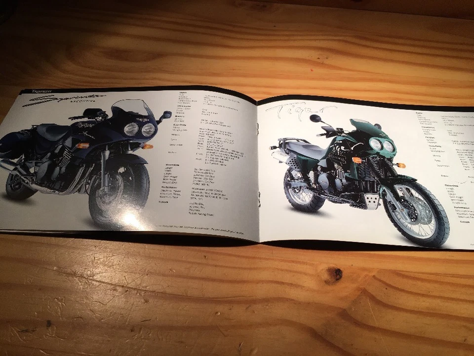 Triumph 1997 T595 T509 Sprint Trophy Tiger Etc. Moto Prospectus Prospekt English - image 4 of 4