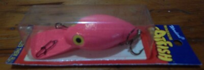 avintage fishing lure fat fish pink with glitter WORDEN'S MAGNUM FATFISH CRANKBAIT LURE NIP 1OZ HOT PINK W/GLITTER LQQK