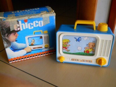 CHICCO TELEVISION 1978 BRAND TOMY FIRST TOYS MINI MUSICAL T.V. PRIMIG SET