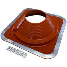 Dektite Combo Rubber Pipe Flashing - Red SILICONE - 175-330mm Diam - DC208REC
