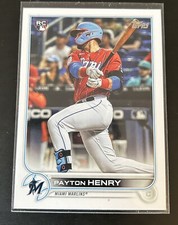 2022 Series 2 #611 Payton Henry Rookie Miami Marlins