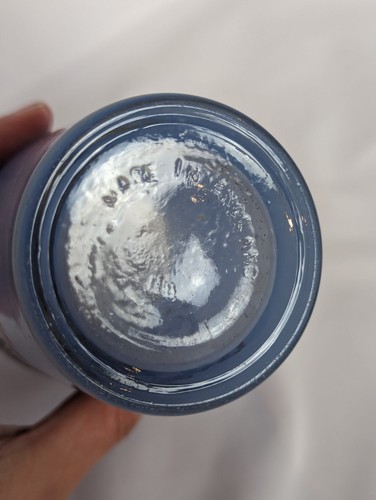 Vintage Queen Elizabeth II Coronation Blue Glass Tumbler Highball UK Royalty - Picture 3 of 6