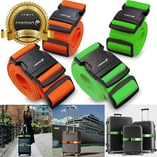 Adjustable Carry On Check In Travel Luggage Baggage Straps Tie Down Belt ID Tag