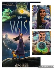 WISH Original Double Sided DS 27X40 Movie Poster Set Disney Characters + Final