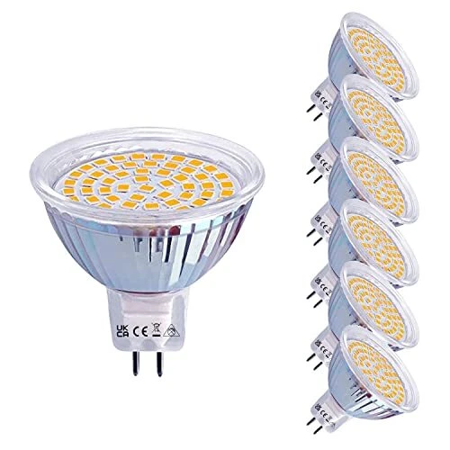 6 Pack MR16 LED Bulbs GU5.3 Bi Pin Base LED Light Bulb 4W Non Dimmable Spotlight