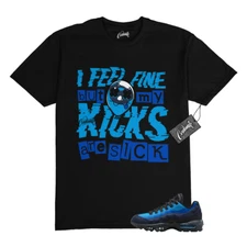 Air Max 95 Obsidian Black Harbor Blue T Shirt to Match SICK