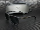 EMPORIO ARMANI EA4047 506381 Black Square 56 mm Men's Polarized Sunglasses