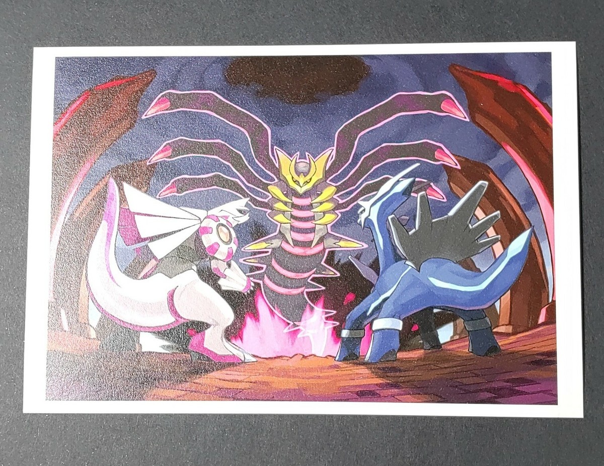 レイオウガ様御依頼品 Giratina Palkia Dialga Pokemon Game Artworks Postcard 2012