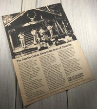 1977 The Martin Guitar Deep in the Heart of Nashville Original Print Ad