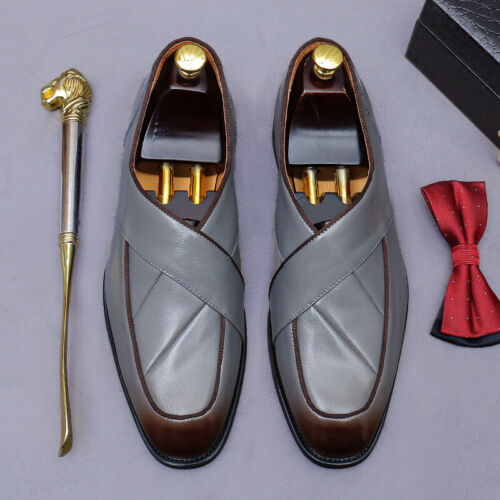 Zapatos británicos retro de negocios formales de cuero de vaca coreanos informales para bodas - Imagen 4 de 26