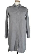 EVERLANE Cotton STRIPED Button Front PREPPY Shirting SHIRT Dress Sz 4 Fall