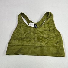 PINK Victoria's Secret Women Sports Bra Small Green Seamless Lightly Lined