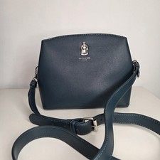 Borsa a tracolla David Jones Paris Teal ecopelle multi scomparto