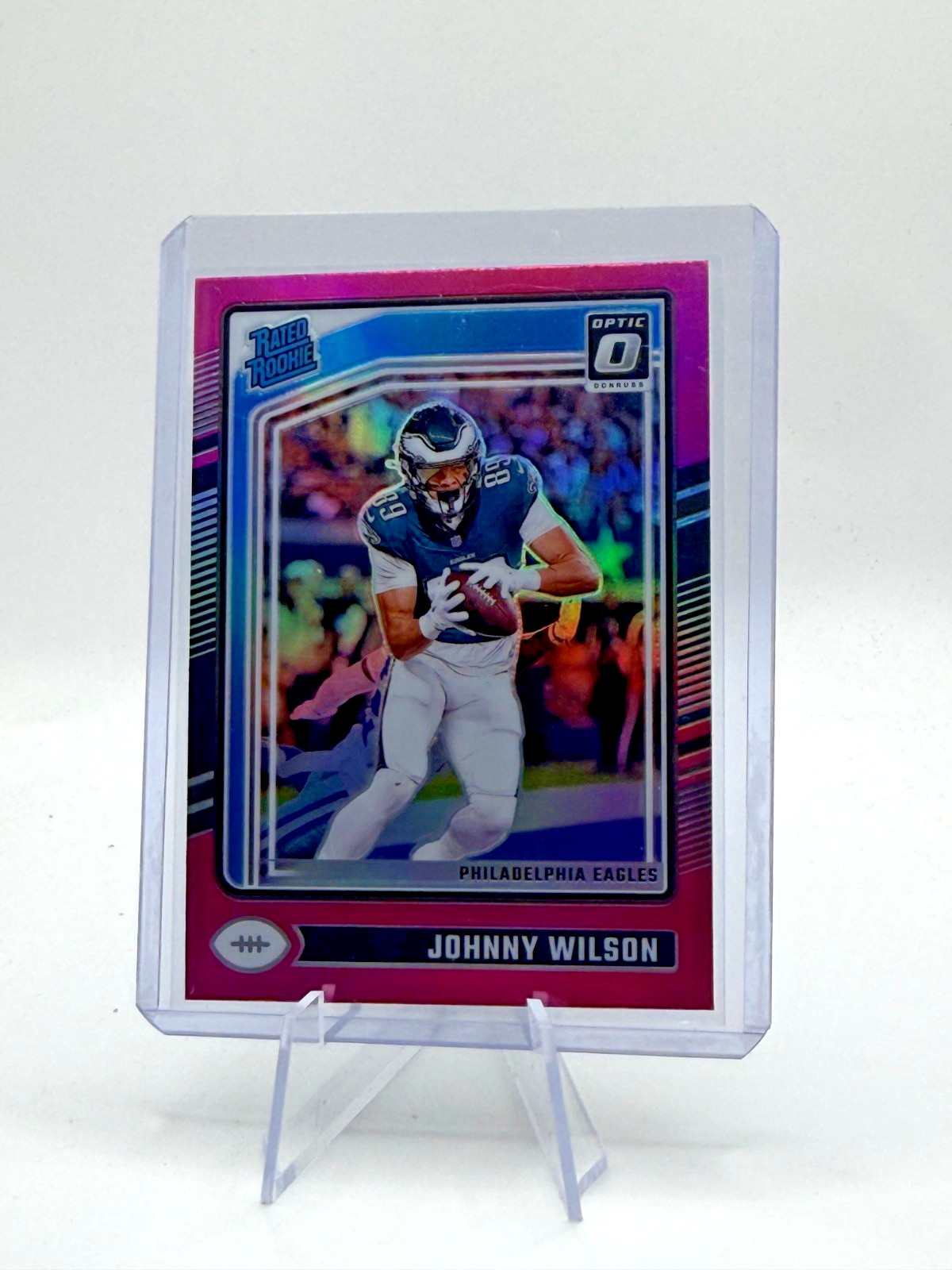 2024 Panini Donruss Optic - Rated Rookie Johnny Wilson #256 Pink Prizm (RC)