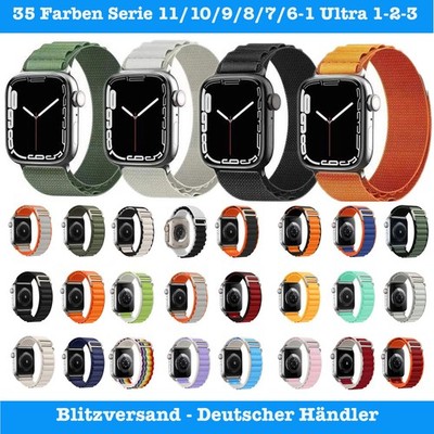 Nylon Sport Loop für iWatch Serie 11 10 9 8 7 6 5 SE Alpine Apple Armband 38-49