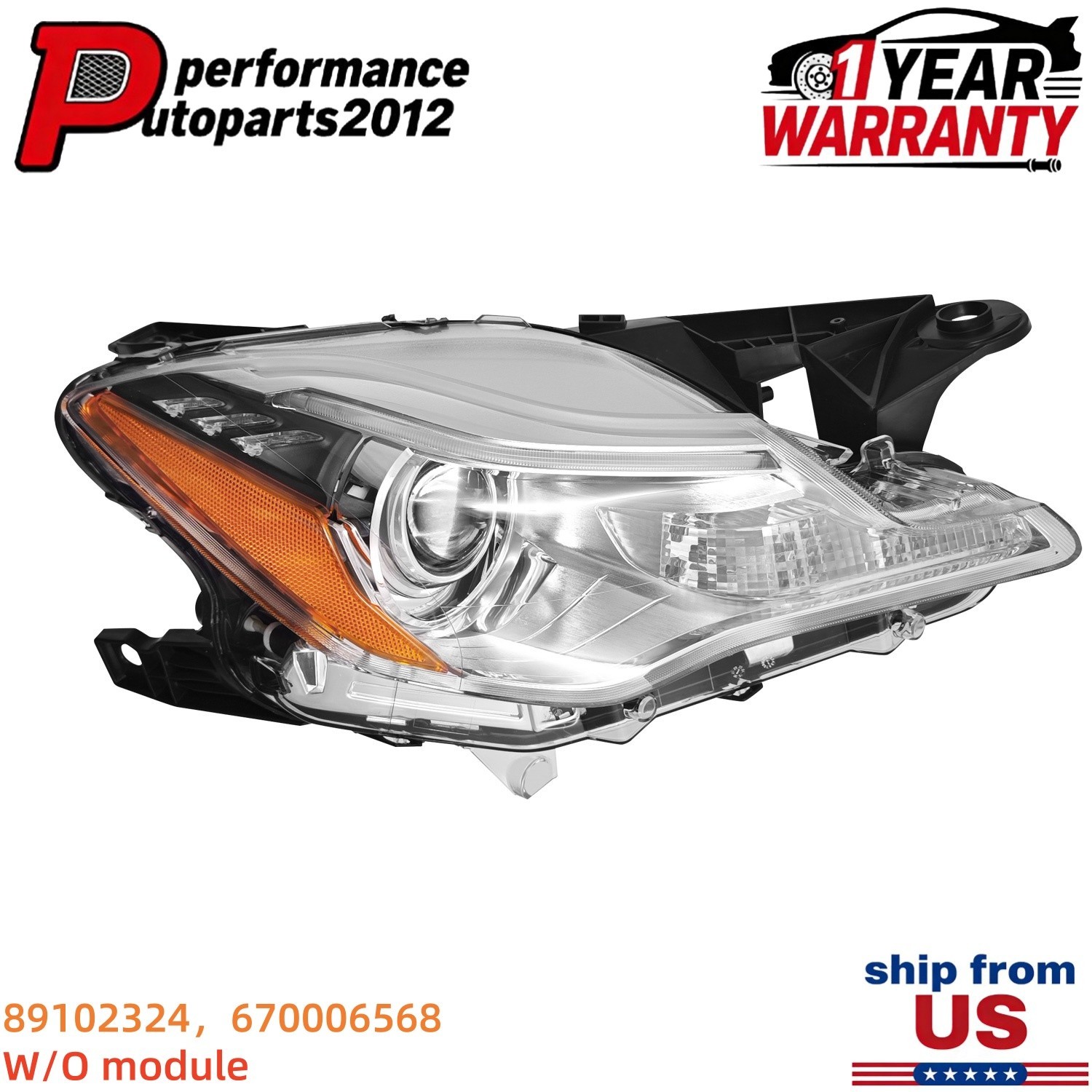 Maserati Quattroporte 2014-2017 Front Right Headlight P/N 89102324