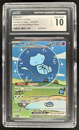 2024 Pokemon Paldean Fates Mew ex #232/091 CGC 10