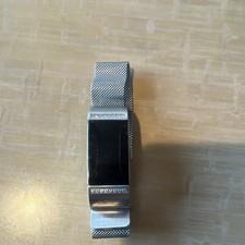 Fitbit Silver Activity Tracker Heart Rate Monitor Stainless Steel Wristband