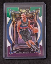 2024-25 PANINI SELECT RON HOLLAND II GREEN/WHITE/PURPLE PRIZM RC #74 PISTONS