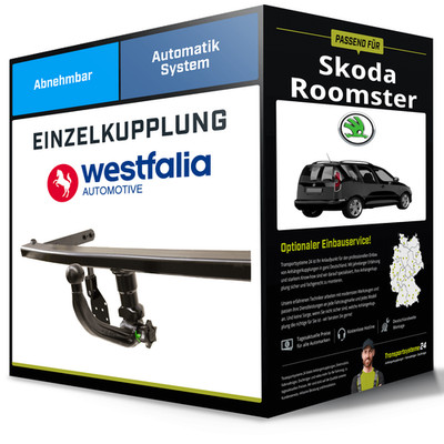 Abnehmbare Anhängerkupplung für SKODA Roomster 04.2010-07.2016 Typ 5J Westfalia