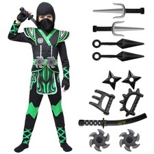 Spooktacular Creations Kids Ninja Costume, Child Boy Ninja Outfit Set, Hallow...