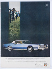 1969 Cadillac Fleetwood Eldorado V8 Original Print Ad 8.5 X 11