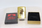 1992 Marlboro Wild West Zippo Lighter Brass Bronc Rider, Box, Unfired, Engraved — photo 1