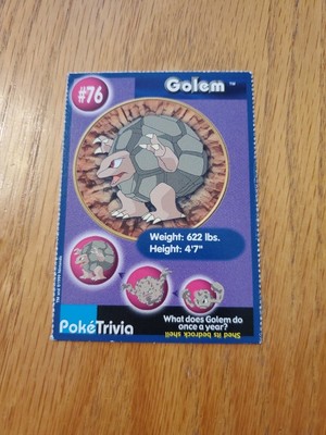 1999 Pokemon Promo Card The First Movie Nintendo Golem #76 PokeTrivia- NM
