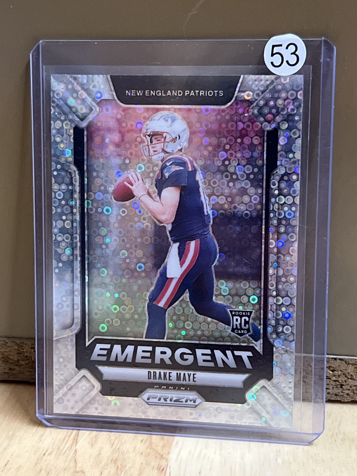 2024 Panini Prizm Emergent Disco Prizm Drake Maye Patriots #4 Rookie
