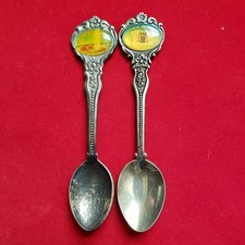 2 VINTAGE Collectible SOUVENIR SPOONS 4.75"- YELLOWSTONE PARK, NEW JERSEY-