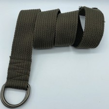 Unbranded Green D-Ring Belt Men's Size M 39" Length Canvas Casual Adjustable