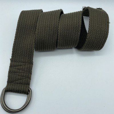 Unbranded Green D-Ring Belt Men's Size M   39'' Length   Canvas Casual Adjustable