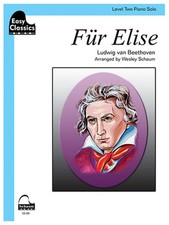 Fur Elise: Schaum Easy Classics Level 2 Piano Solo Sheet (English) Paperback Boo