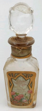 Antique 1910s J R Watkins Trefle Glass Perfum...