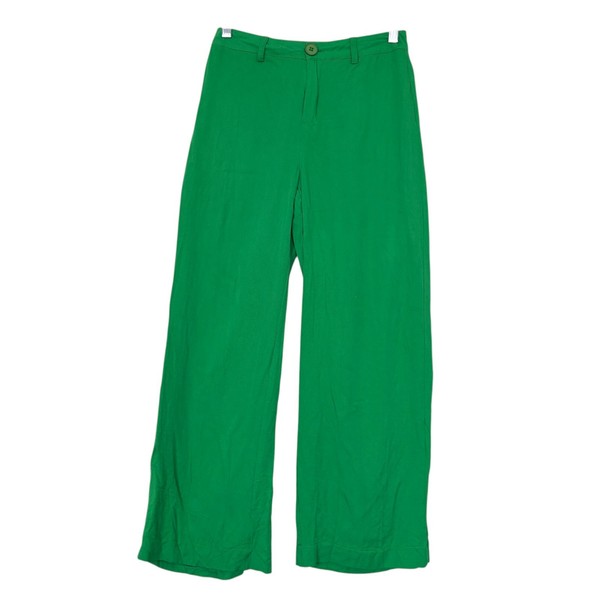 Into Womens 6 Straight Leg Mid-Rise Flowy Dress Pants Kelly-Green Office/Party