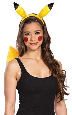 Disguise Pokemon Pikachu Headband Tail Costume Accessory Ktt Yellow Adult