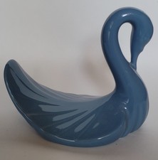 Swan bluel Figurine Towel Holder Ceramic Bathroom Decor
