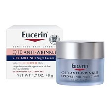 Eucerin Q10 Anti-Wrinkle Facial Night Cream  Pro-Retinol Sensitive Skin 1.7 oz