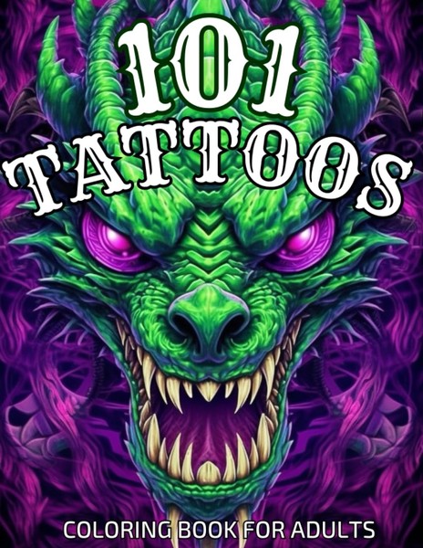 Ausmalbuch Tattoos FüR Erwachsene 101 Seiten Vintage Modern, Entspannung-image