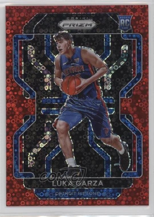 2021-22 Panini Prizm Fast Break Red Prizm 40/100 Luka Garza #303 0m89