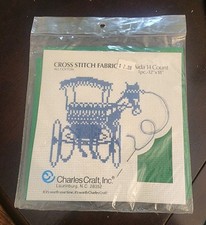 Green 14 Count Aida 12 X 18 Inch Cross Stitch Charles Craft Fabric Needlecraft