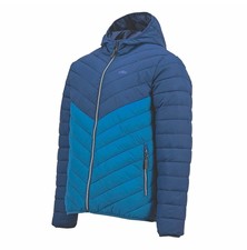 Chaqueta acolchada Site Cowles azul con capucha cremallera completa poliéster XL para hombre