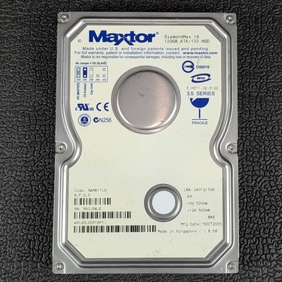 Maxtor DiamondMax 16 120GB 3.5'' IDE Hard Drive - 4R120L0 - VTG - TESTED