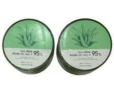 The Face Shop Jeju Aloe 10.1 fl oz Set Of 2 Soothing Gel. New. FREE SHIPPING
