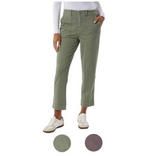 32 Degrees Cool Women's Twill Ankle Pant; Black, S  Purple, L 