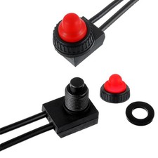 Waterproof Push Button Switch Red 2PCS 12V ON OFF SPST Car Motorcycle