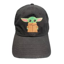 Star Wars Baby Yoda Baseball Golf Hat Cap Black Strapback Adjustable Embroidered