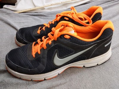 Nike Air Relentless Shoes Mens 12 46 Black Orange Running Sneakers 443844-009